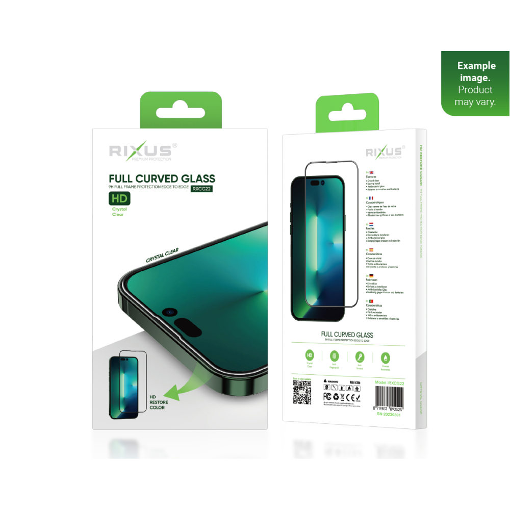 Rixus Clear HD Full Curved Edge Tempered Glass For Samsung Galaxy A13 4G, A13 5G