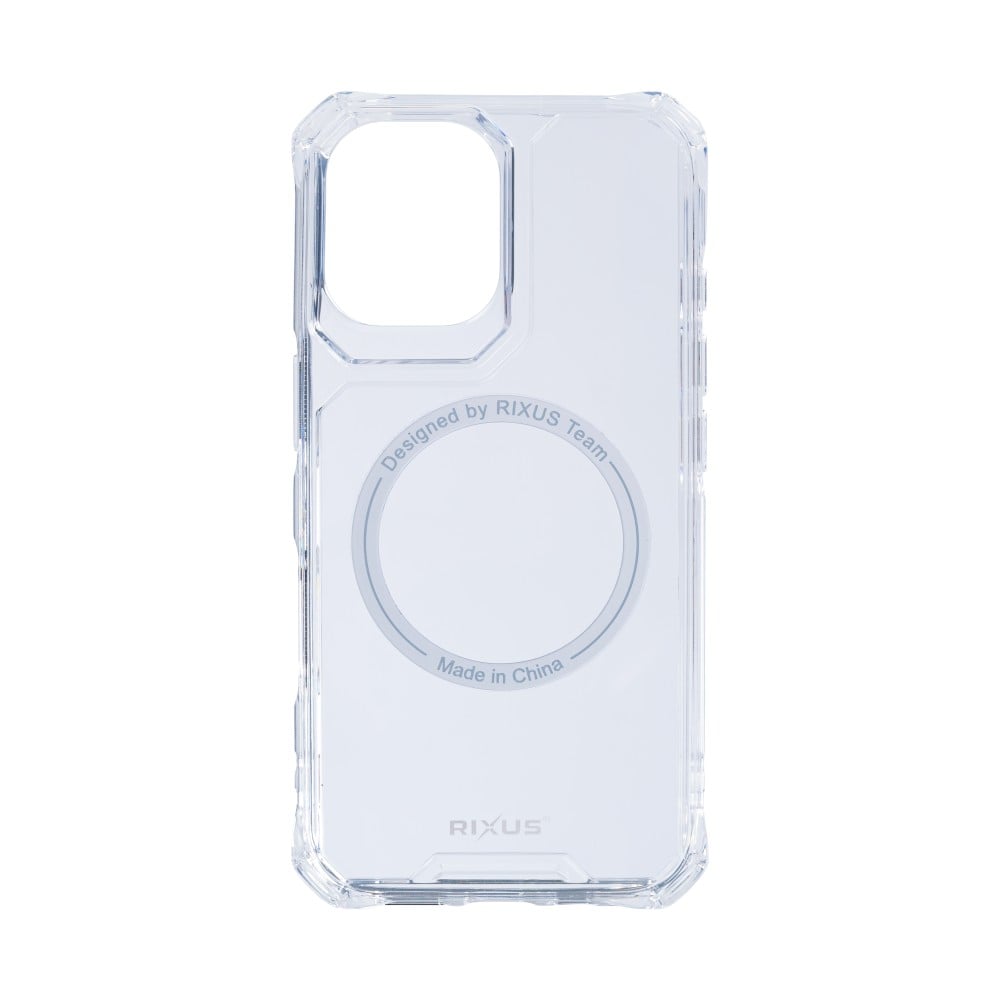 Rixus Armor-X Anti Shock Case With MagSafe For Apple iPhone 16 Plus Transparent