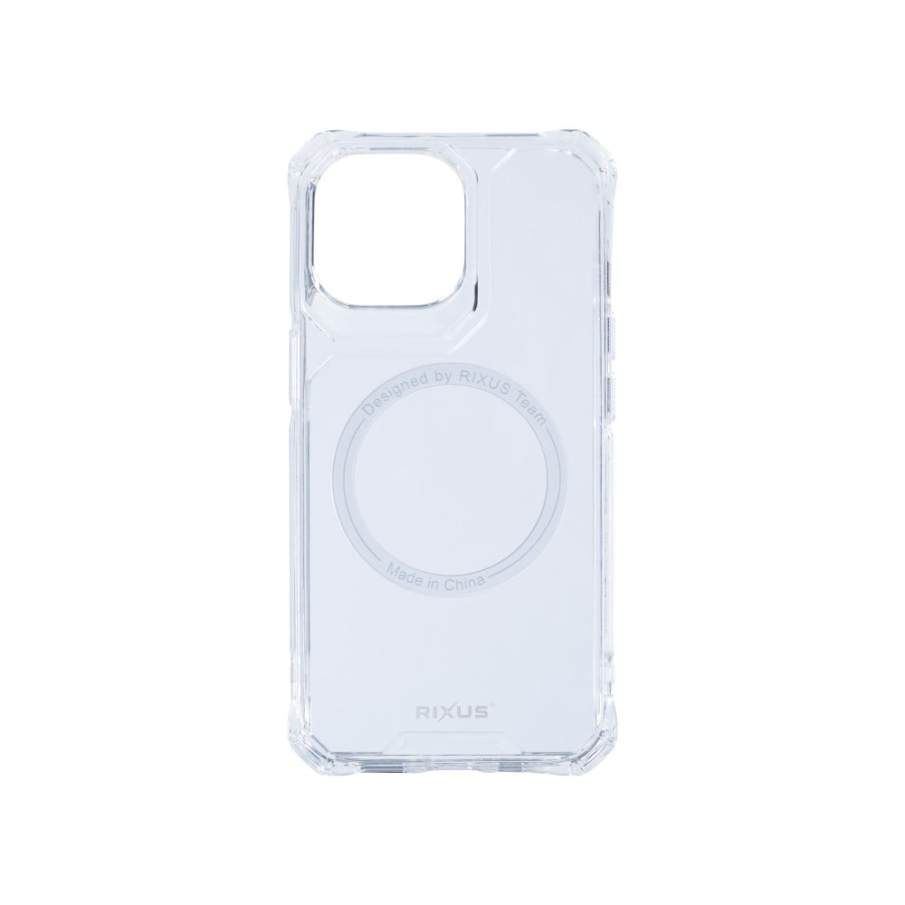 Rixus Armor-X Anti Shock Case With MagSafe For Apple iPhone 15 Pro Max Transparent