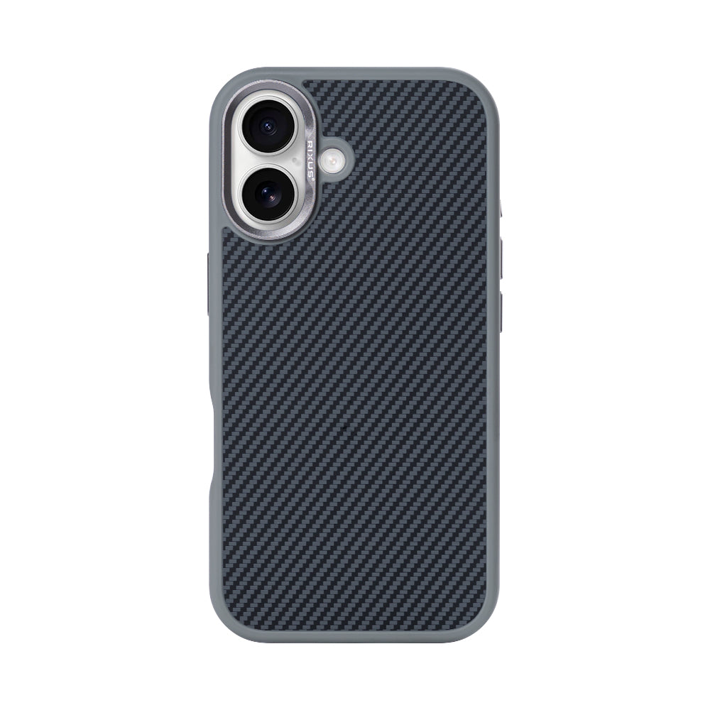 Rixus Mag Carbon With MagSafe For Apple iPhone 16 Plus Titanium