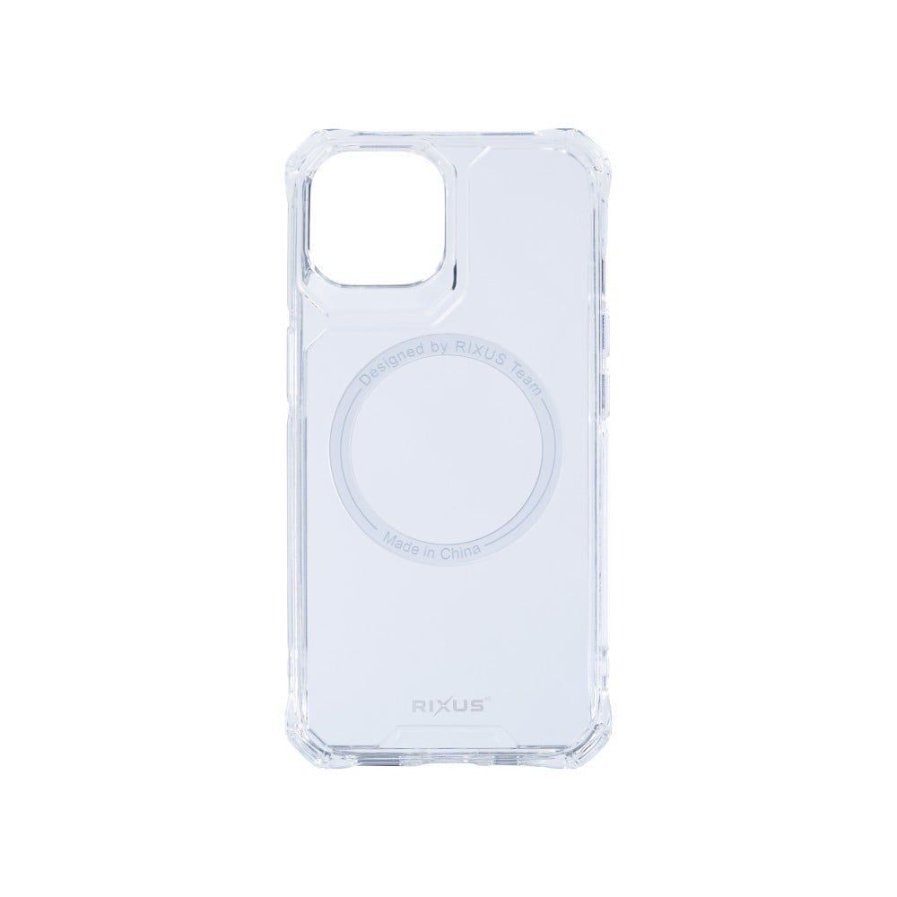 Rixus Armor-X Anti Shock Case With MagSafe For Apple iPhone 15 Transparent