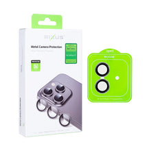 Rixus Metal Shield Camera Tempered Glass For Apple iPhone 16, 16 Plus,