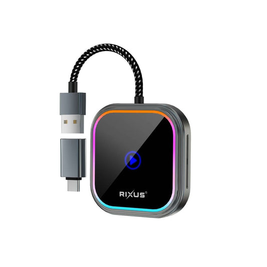 Rixus RXCP05 Wireless Carplay Adapter Metallic Gray