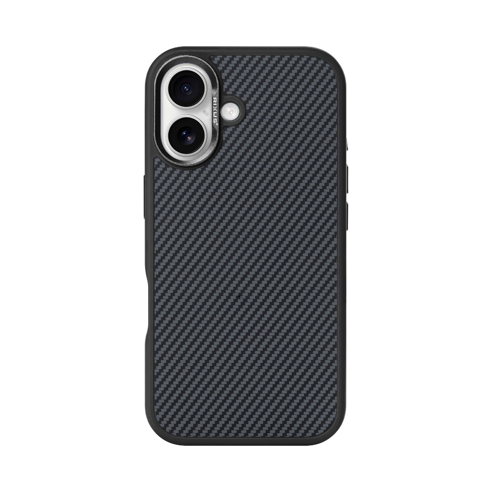 Rixus Mag Carbon With MagSafe For Apple iPhone 16 Titanium
