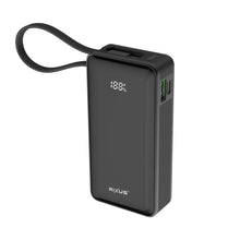 RXPB01B Power Bank 10000mAh With Built-In Handstrap Cable Black