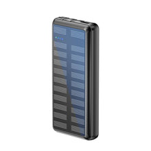 RXPB47 Solar Powerbank 20000 mAh With Built-in Cables Black