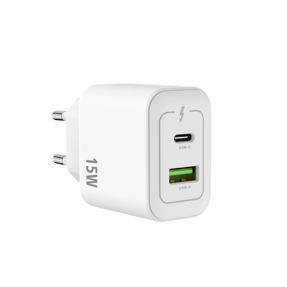 RXHC15 USB-C, USB-A Power Adapter 15W White