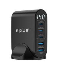 RX140 GaN Power Adapter With Digital Display 140W Black