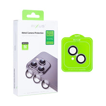 Rixus Metal Shield Camera Tempered Glass For Apple iPhone 15, 15 Plus