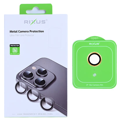 Rixus Metal Shield Camera Tempered Glass For Apple iPhone 16e