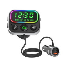RXBT55 2 In 1 Bluetooth FM Transmitter And Car Adapter Black