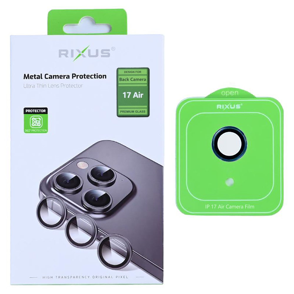 Rixus Metal Shield Camera Tempered Glass For Apple iPhone 17 Air
